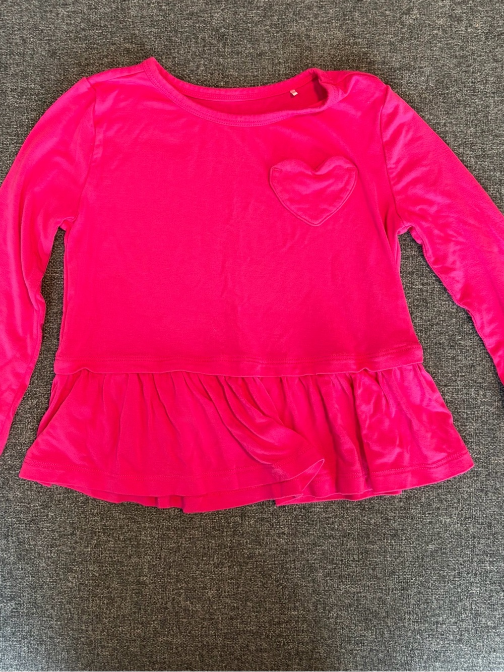 Little Sleepies pink Punch Peplum Tee with Heart Pocket